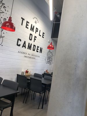 Wall art  at Temple of Seitan - Camden in North West London
