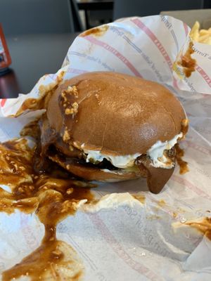 Burger  at Temple of Seitan - Camden in North West London