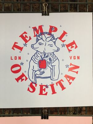 Artwork at Temple of Seitan - Camden in North West London