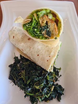 Vegan wrap at Bulaccino Cafe in Nadi