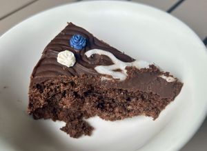 Vegan chocolate cake slice  at Bulaccino Cafe in Nadi