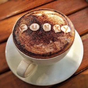 Niuccino (vegan) coffee available - made with Coffee and Coconut milk :-) at Bulaccino Cafe in Nadi