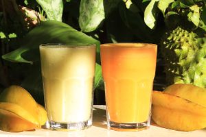 Fresh Fruit Juice. Most of the fruit & vegetables come from Bulaccino's Oragnic Farm in Nadi at Bulaccino Cafe in Nadi