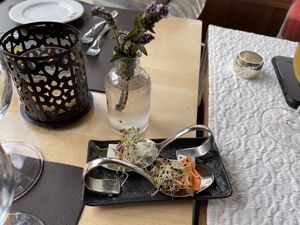 A small taster before the meal  at Bären in Wengen