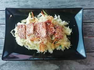 noodles with tofu at Wok & Roll in Celje