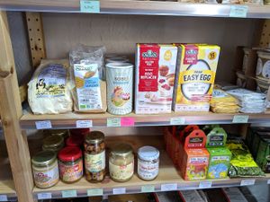 Egg replacer, nut butters at Plant Based Market in Barcelona