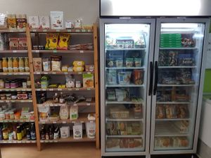 fridges etc at Plant Based Market in Barcelona