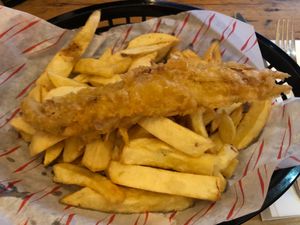 Fish and chips at Sutton and Sons in North London