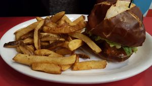 Seitan burger at Big Lug Canteen in Indianapolis