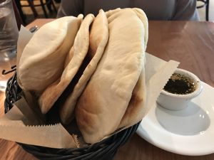 Warm pita and dip at Sitti  at Sitti in Raleigh