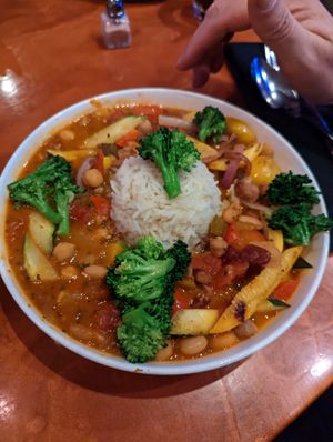 Rice, beans, tomatoes stew at Sound Bites Grill in Sedona