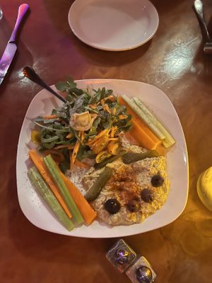 Humus! The pickles are sweet though. Wasn’t expecting that   at Sound Bites Grill in Sedona