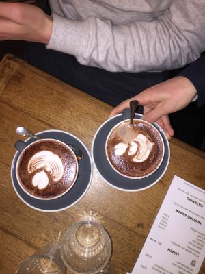 Two cups of hot chocolate at Numero 220 in Paris