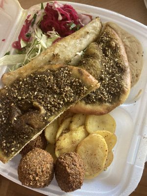 vegan plate  at Abi Falafel in Ljubljana