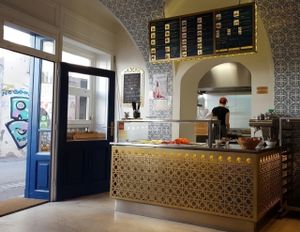 ordering area at Abi Falafel in Ljubljana