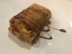 Polenta cake at La Vitaminica de Horta in Barcelona