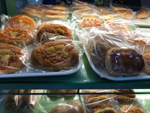 Mock meat bread at YS Vegetarian Bakery in Northeast Singapore