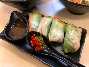 Spring rolls at Veggie House 一芳 - Toa Payoh in Central Singapore