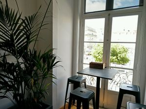 view from the café at Eight - The Health Lounge in Lisbon