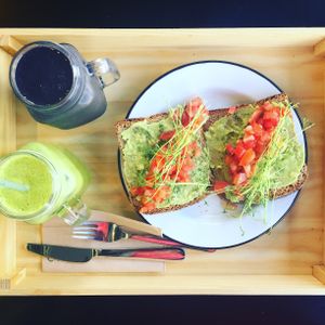 avocado toast at Eight - The Health Lounge in Lisbon