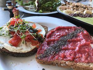 Strawberry pineapple jam Toast ★★★★★ at Eight - The Health Lounge in Lisbon