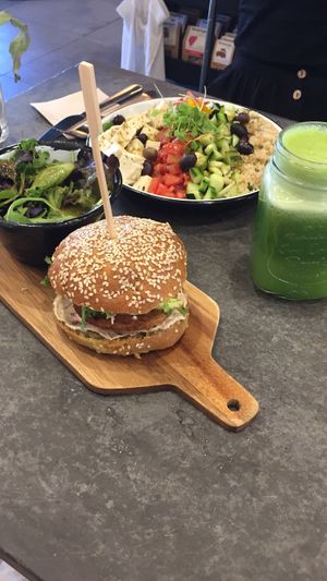 good tempehr and wow feta bowl at Eight - The Health Lounge in Lisbon