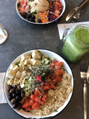 bowl with tofu feta at Eight - The Health Lounge in Lisbon