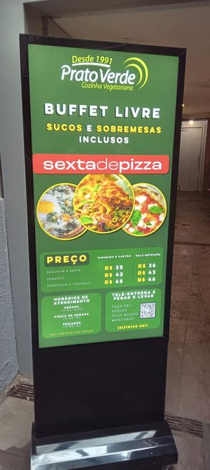 Tabela de preços do buffet livre [junho/2025] at Prato Verde in Porto Alegre