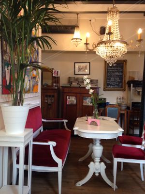 Cozy interior  at Anna's Cafe in Lueneburg