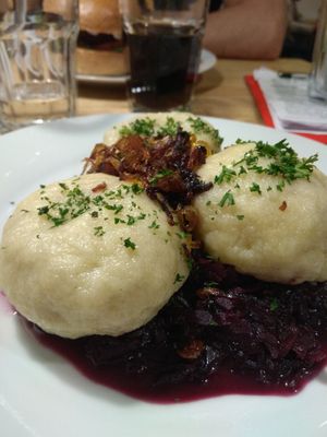Dumplings at Střecha in Prague