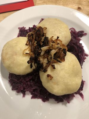 Dumplings at Střecha in Prague