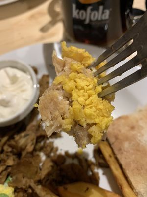 Schnitzel close up 2  at Střecha in Prague