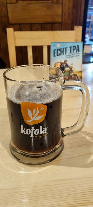 A pint of kofola at Střecha in Prague