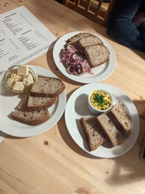 Snacks at Střecha in Prague