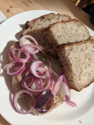 Vegan aspic at Střecha in Prague