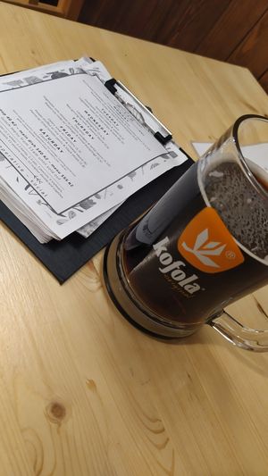 Czech soft drink at Střecha in Prague