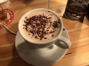 Hot chocolate   at Střecha in Prague