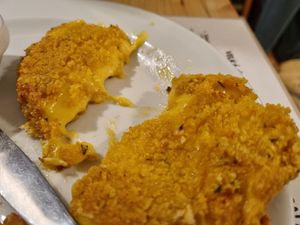 Fried cheese at Střecha in Prague