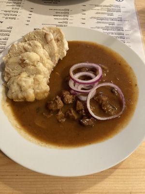 Beer Gulasch  at Střecha in Prague