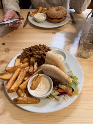 ask for the kebab to be extra fried - it is tastier when crispy  at Střecha in Prague