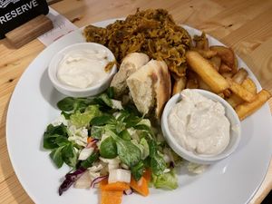 Kebab plate #Veganuary at Střecha in Prague