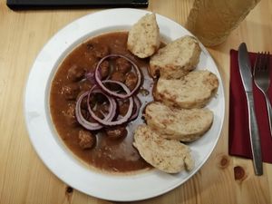 Gulasch at Střecha in Prague