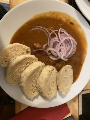 Gulasch   at Střecha in Prague