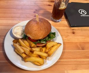Burger  at Střecha in Prague
