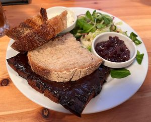 Seitan ribs   at Střecha in Prague