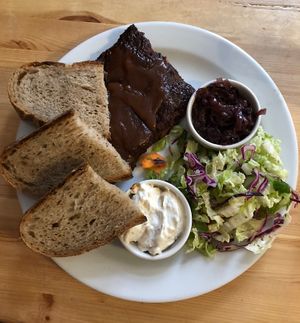 Ribs with plum sauce😋  at Střecha in Prague