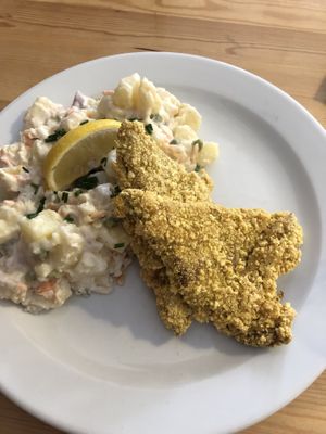 Schnitzel   at Střecha in Prague