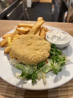 Fried Cheese Plate  at Střecha in Prague