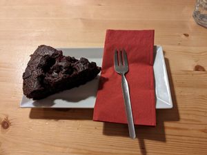 Chocolate and Raspberry Torte at Střecha in Prague