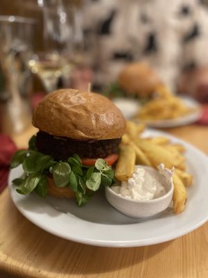 Chilli burger  at Střecha in Prague